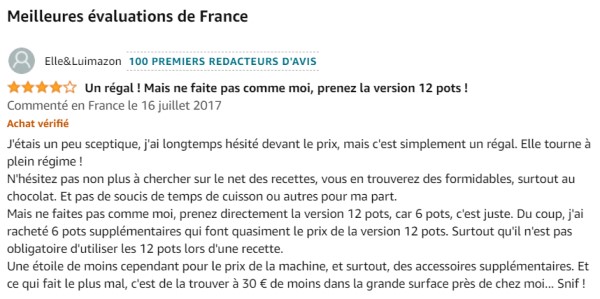 Retour d'expérience des utilisateurs yaourtière Seb 6 pots